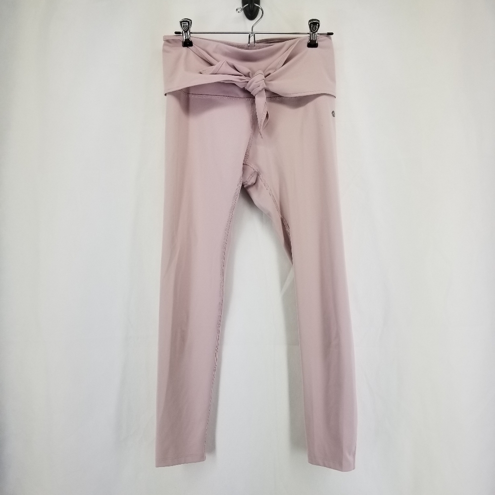 APANA Soft Dusky Rose Yoga Waist Tie Leggings